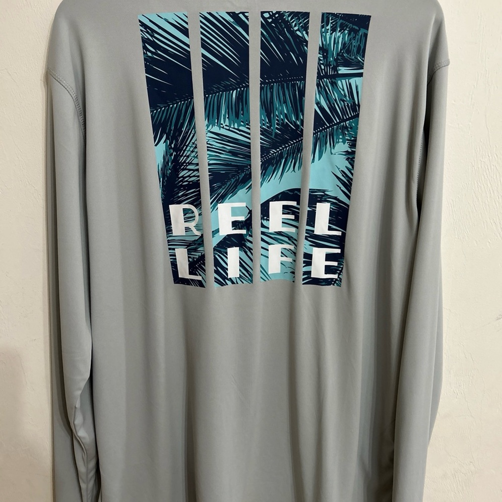 Reel Life Gray Long Sleeve Shirt XL